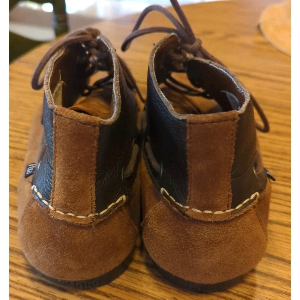 Men's Polo Ralph Lauren‎ Barx Chukka 2-Tone 4eye Ankle Boots Size 9 D